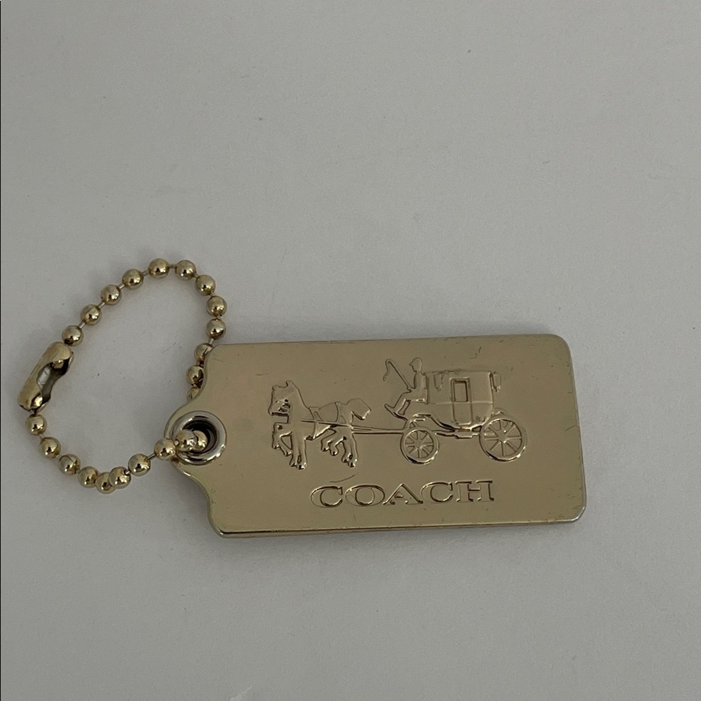 Coach Horse and Carriage Metal Hang Tag | Bag Charm